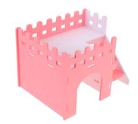 PRETYZOOM Small Animal Hideout House for Hedgehogs and Chinchillas, Two-story Pvc Bear-shaped Pet Hut with Easy-to-clean Design, Healthy and Safe Habitat for Room or Pet House Use