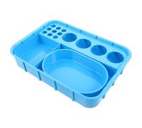 PRETYZOOM Small Blue Plastic Medication Tray with Integrated Segmented Compartments, Space Saving and Supports Vertical Stacking, for Clinic and Mobile Usage a Tablet Organizer and Pill