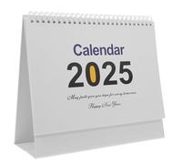 PRETYZOOM Small Desktop Calendar with Memo Space and Chinese Zodiac Minimalist Yearly Planner for Home Office School Pocket Calendar Included Elegant Daily Schedule Organizer