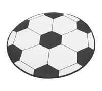 PRETYZOOM Soccer Rug 59Cm Diameter Computer Chair Mat Soundproof Feature for Bedroom and Living Room