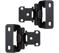 PRETYZOOM Soft Close Kitchen Cabinet Hinges Black Cold Rolled Steel Self-Closing Overlay Cabinet Door Hinges Erosion and Rust Resistant and Furniture