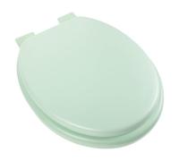 PRETYZOOM Soft Foam Padded Oval Toilet Seat with Quiet Closing and Universal Fit for Seniors and Adults, Skinfriendly Smooth Surface Cushion Suitable for Home Restroom Use, Light Green
