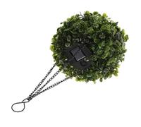 PRETYZOOM Solar Powered LED Hanging Artificial Topiary Ball Outdoor Garden Decor with Warm White Light Weather Resistant Solar Lamp for Patio Wedding and Mall Decorations