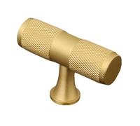 PRETYZOOM Solid Copper Cabinet Handle 50mm American Style Golden Pull | Rust Resistant, Not Corroded Finish, Portable Form, Modern Contemporary Look for Wardrobe and Furniture Doors