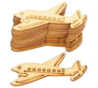 PRETYZOOM Space Shuttle Model Wooden DIY Craft Kit 20 Pieces Unfinished Wood Cutouts for Kids Art Projects Table and Wall Decor Aviation Theme