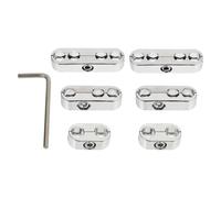 PRETYZOOM Spark Plug Wire Separators Set Ignition Wire Holders Abs Silver 7-8mm 2, 3 and 4 Hole Engine Bar Organising Heat Protection