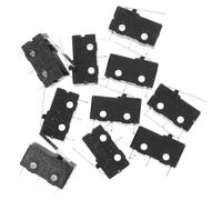 PRETYZOOM Spdt Plastic and Metal Construction 10pcs Micro 5a with Short Straight Hinge Lever 3 Pins Momentary Action Industrial Control for Cnc Machines