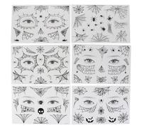 PRETYZOOM Spider Web Face Sticker Made of Paper Halloween 12 Sheets Temporary Tattoo Easy to Apply and Remove for Halloween Parties and Creative Makeup Looks