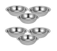 PRETYZOOM Stainless Steel DIY Face Mask Mixing Bowl Set 6pcs 12cm Non-magnetic Beauty Accessories for Facial Mask Making and Skincare Tools at Home