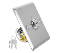 PRETYZOOM Stainless Steel Key Switch for Fire Rated Door Access Control Emergency Bypass Key Switch for Security Gate Momentary Push Button for Door Entry System