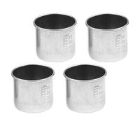 PRETYZOOM Stainless Steel Medicine Cups in Silver 4pcs 30ml Multi-Function Graduated Cups with Accurate Measurement and No Side Leakage for Laboratory Use