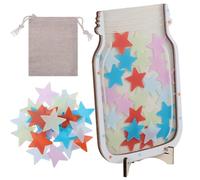 PRETYZOOM Star Jar Reward System for Colorful Stars, Classroom Reward Jar for, Behavior Motivation Tool Training Chart