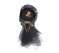 PRETYZOOM Steampunk Bow Knot Small Top Hat with Clip Lightweight Vintage Party Cap for Festival Supplies Costume Accessory and Photo Prop for Adults