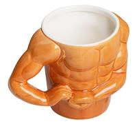 PRETYZOOM Sturdy Ceramic Handle Coffee Mug with Flat Base and Adorable Brown Design, for Office or Home Use a Desktop Coffee Supplies Container