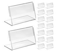 PRETYZOOM Table Tent Holders and Acrylic for L Shaped 30pcs Stable Support Versatile Usage, Minimalist Design Retail Signs for Stores and Supermarkets