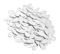 PRETYZOOM Teardrop Mirror Silver, Self-Adhesive Acrylic Stickers 100pcs Decals for Breakage Resistant Easy Install Fade Wall, Rooms DIY, Crafts