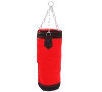 PRETYZOOM Thickened Hanging Boxing Sandbag Empty Fitness Punching Bag Red Sturdy Exercise Sandbag for Karate Training and Full Body Workout