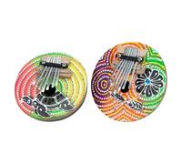 PRETYZOOM Thumb Piano Cokernut Shell Mini Fingertip Kalimba Music Plaything for Beginners Musical Toys for Boys and Girls and Finger Piano Learning Random Color