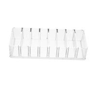 PRETYZOOM Transparent Acrylic Eyeshadow Display Rack Makeup Organizer Box Multifunctional Cosmetic Storage Stand for Lipstick and Concealer with Space-saving Design