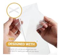 PRETYZOOM Transparent Book Stand Large X-Shaped Holder for Reading Desktop Cookbook and Textbook Display Rack Easy to Install and Store Practical Gift for Home School Office