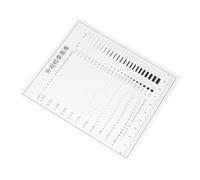 PRETYZOOM Transparent Crack Measurement Ruler with Precision Thickness Gauge Dual Scale Point Line Inspection Tool for Accurate Surface Defect Evaluation Portable Plastic Crack Monitoring