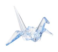 PRETYZOOM Transparent Large Acrylic Origami Crane Figurine for Birthday Gift Tabletop Animal Ornament Fairy Tale Party Decoration for Boys and Versatile Holiday and Festival Decor