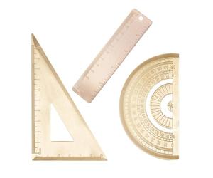 PRETYZOOM Triangle Ruler Set Drawing Measurement Ruler Set Brass Professional Grade High-visibility School Use Students Teachers