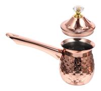 PRETYZOOM Turkish Coffee Pot Handmade Stainless Steel Heating Pot Unique Spout Capacity for Easy Pouring and Cleaning for Coffee and Daily Use
