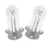 PRETYZOOM Turtle Shell Scrub Brush Effective Mud and Dirt Cleaner with Suction Cup 2pcs Detachable Abs Brush Head for Aquarium and Tank for Turtle Shells in Aquatic Environment