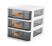 PRETYZOOM Type Storage Cabinet Visual Design Mini Three Office Desktop Organization for Home Office Use