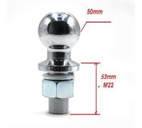 PRETYZOOM Universal Rear Trailer Parts M22 5000lbs Tow Ball Coupling Bumper Connector High Strength Metal Lightweight Hitch Pin for Trailer and Caravan