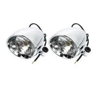 PRETYZOOM Vintage Bullet-shaped Motorcycle Fog Light Pair, Universal Moped Spotlight with Auxiliary Driving Lamp for Cruiser and Custom Bikes, Retro Motorbike Front Fog Lamp Accessory