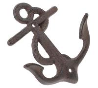 PRETYZOOM Vintage Cast Iron Anchor Hook Wall Mounted Nautical Hanging Hook for Porch Coat Hat Towel Storage Rustic Garden Decor