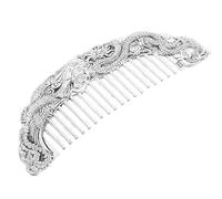 PRETYZOOM Vintage Featuring Retro Craftsmanship Silver Alloy Dragon Shape Comb Wide Teeth for Detangling and Hair Grooming for Styling Curly Hair and Mustache Care