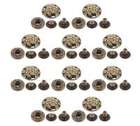 PRETYZOOM Vintage Metal Fasteners Buttons Not Easy to Deform for 10pcs Practical and Sturdy Clothes Replacement Buttons, Assorted Colour for Crafts and Knitting