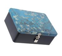 PRETYZOOM Vintage Multi-purpose Tinplate Box with Rounded Corners for Small Presents and Candies, Lightweight Decorative Storage Case for Wedding and Celebration