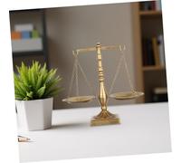 PRETYZOOM Vintage Sculpture Jewelry Tower Balance Scale for Lawyer Office Decor Compact Justice Symbol for Law Students Attorneys Judges Portable Retro Home Accent