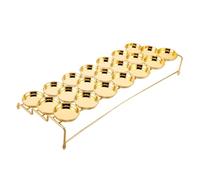 PRETYZOOM Vintage Temple Butter Lamp Holder 3 Tier Oil Lamp Stand Spiritual Candle Holder Iron Candle Stand Decorative for Meditation Dining Room