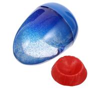 PRETYZOOM Volcanic Hourglass Timer with Blue Floating Sand, Resin Egg Shape, Lightweight Portable Design for Special Occasions and Bathroom