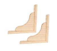 PRETYZOOM Wall Shelf Brackets, Wood Triangular for 2pcs Wooden Effortless Installation Space Saving Design Heavy Duty Corner Braces and Living Room and Bedroom Shelving