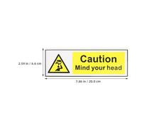 PRETYZOOM Watch Your Head Sticker Caution Warning Sign Pvc Multi-functional Design Beautiful Practical 20cmx6.6cm Low Ceiling Safety Sign for Indoors and Outdoors