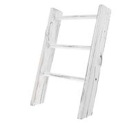 PRETYZOOM White Mini Ladder Towel Rack Hand Towel Stand Wooden Rustic Farmhouse Space-saving Decorative Ladder for Bathroom Display