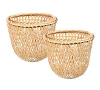 PRETYZOOM Wicker Bamboo Lampshade 7.5 Inch Handcrafted Rattan Lamp Cover for Indoor Pendant and Hallway Lighting Rustic Structure Design