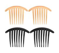 PRETYZOOM Wide Tooth Hair Combs 4Pcs Crescent Design Curved Tailed Comb for Women Elegant Bun Fixing and Ancient Clothing Accessory