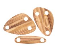 PRETYZOOM Wine Bottle Topper Serving Trays Cheese Storage Boards with Ample Space with Ample Space for Dinnerware Wooden 3pcs Mini Table Design Sensational Look Sensational Look Cheese
