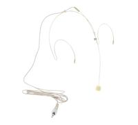 PRETYZOOM Wired Headset Microphone Condenser Vocal Mic with Voice Amplifier for Singing Teaching Lectures, Beige Headworn Mic Suitable for Live Streaming and Classroom Use