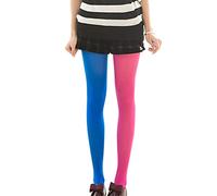 PRETYZOOM Women Stocking Tights Two Toned Jester Tights for Christmas Party Carnival Fiesta Party