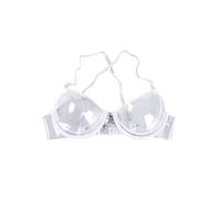 PRETYZOOM Women's Transparent See Through Underwire Bra Clear Adjustable Straps Invisible Bra Disposable Underwear Size 40