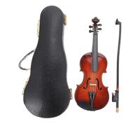 PRETYZOOM Wood Mini Violin Ornaments Tiny Violin Adornment Realistic Desktop Decor Photo Props for Boys and Girls