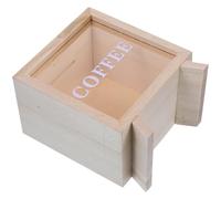 PRETYZOOM Wood Money Saving Box with Window Design, Unopenable Piggy Bank for Adults, Develop Savings Habits, Gift for Festivals or Birthday